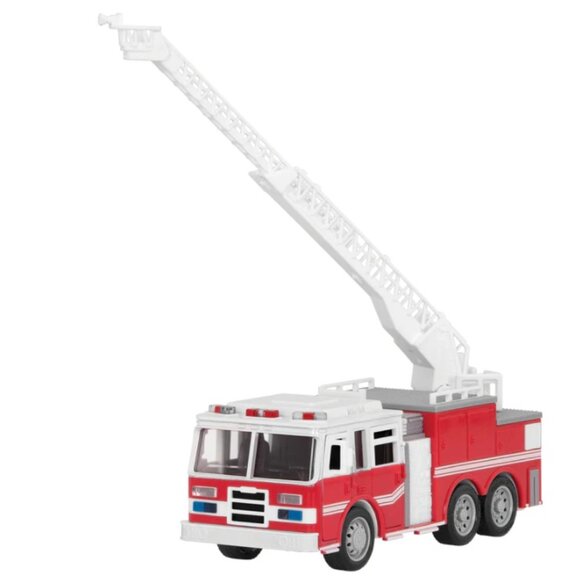Driven Micro Rescue Fleet Kids Toy Fire Truck and Helicopter Set - Red and Blue - Picture 4 of 16